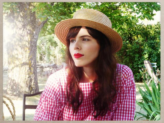 Robe vichy rouge 01ok