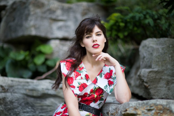 Robe pinup roses rouges 04