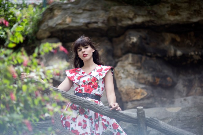 Robe pinup roses rouges 09