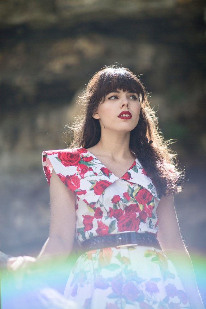 Robe pinup roses rouges 11