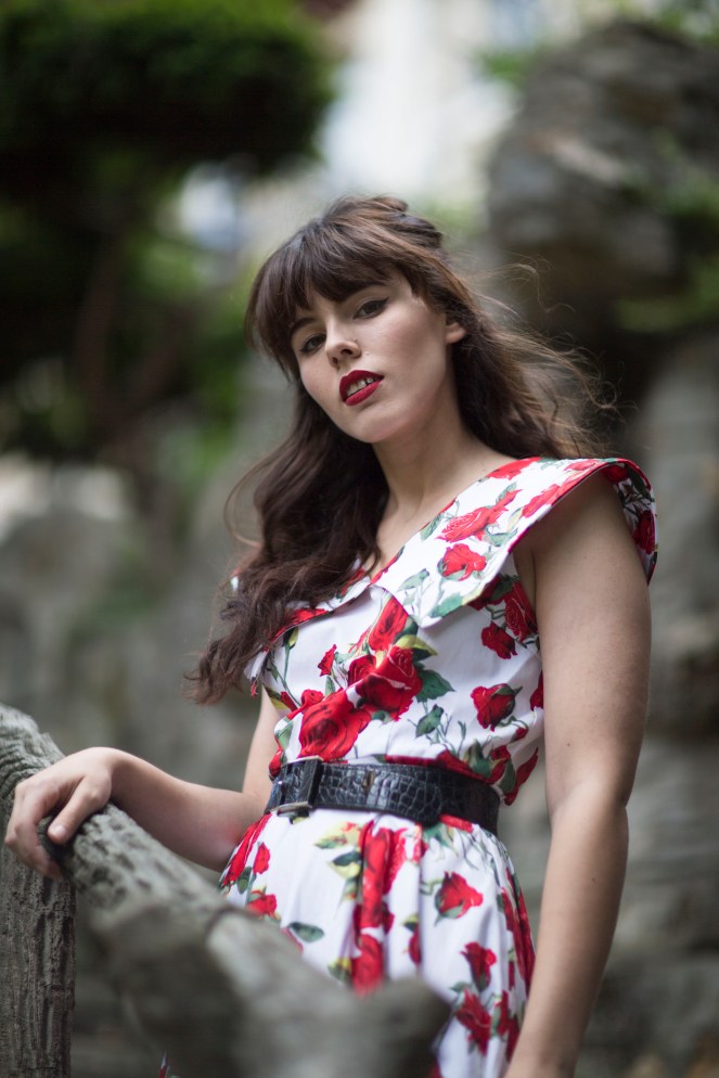 Robe pinup roses rouges 12