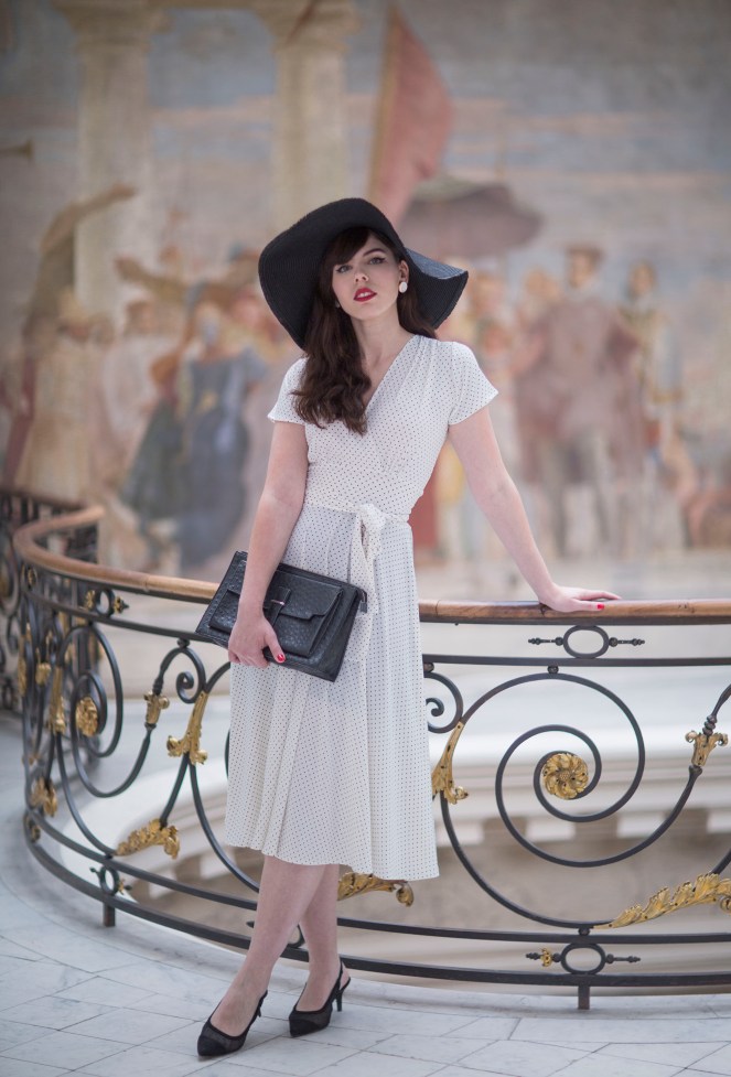 Robe retro Karina blanche16